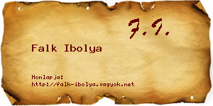 Falk Ibolya névjegykártya