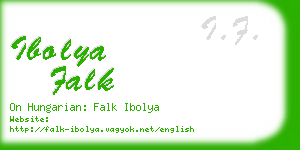 ibolya falk business card